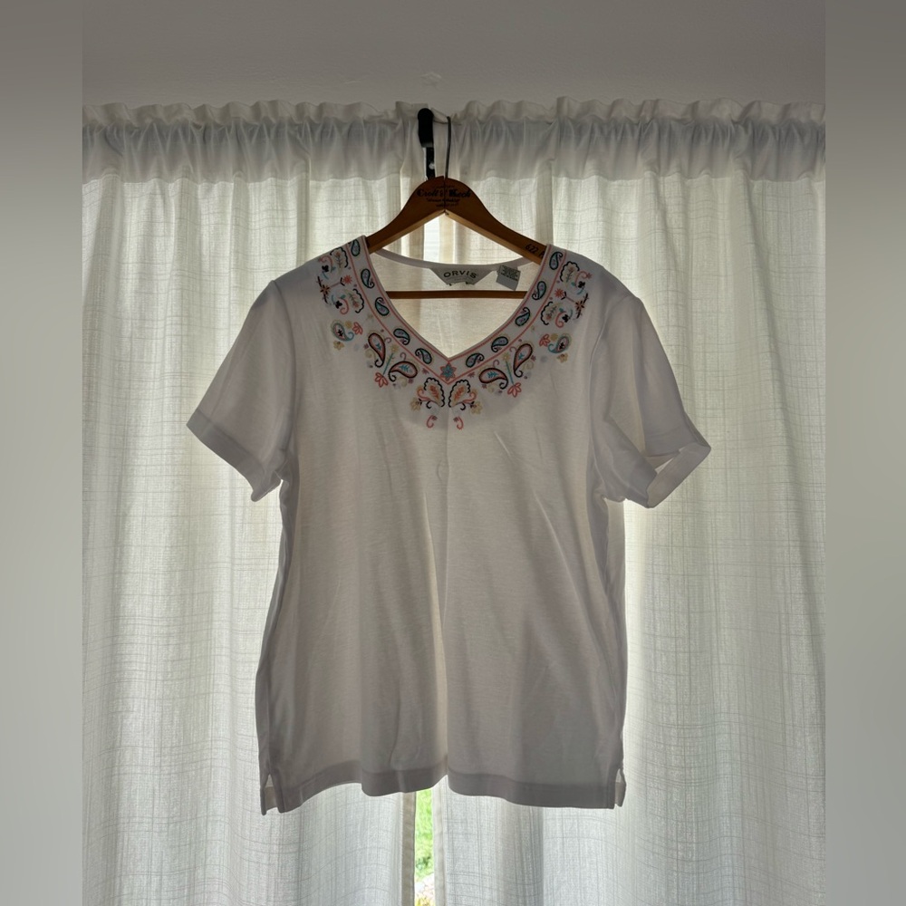 Orvis Embroidered White T-Shirt